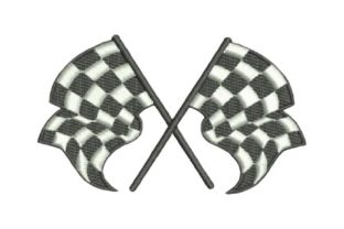 Checkered Flags Embroidery Design
