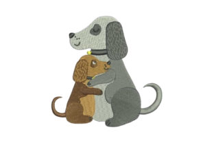 Dog and Puppy Embracing Review