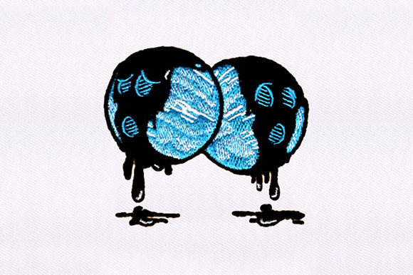 Global Warming Earth Embroidery