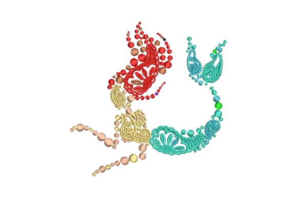 Mermaid Made of Paisley: A Standout Embroidery Design for Craft Fairs