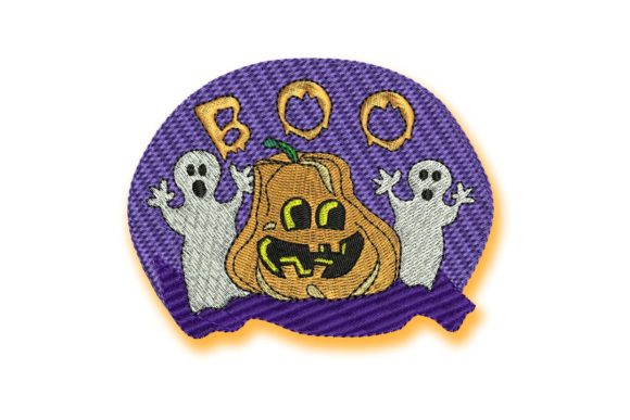 Pumpkin Boo Embroidery Design