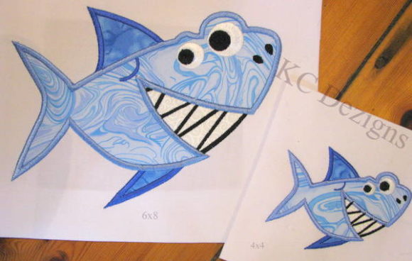 Smiley Shark: A Playful Holiday Embroidery