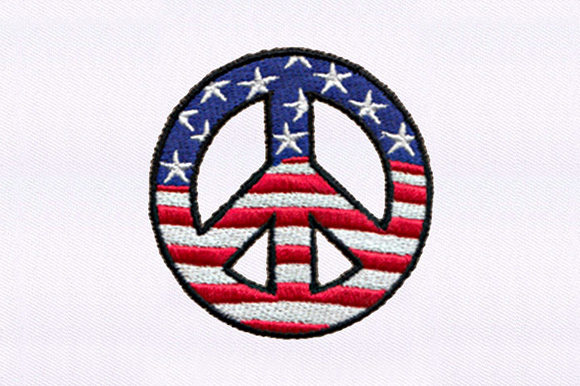 Us Flag Peace Symbol